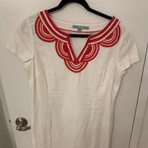 Boden White Linen Size 10 Dress